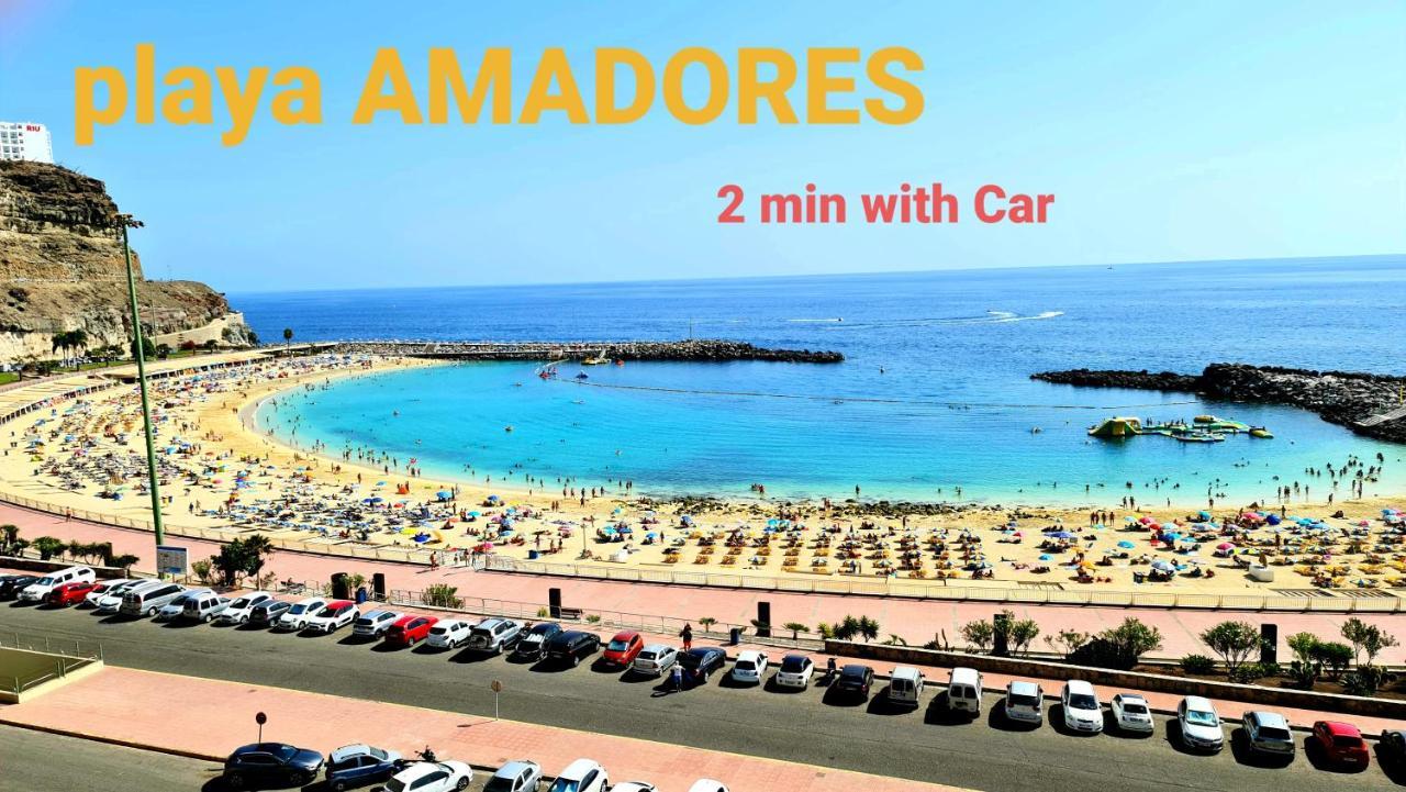 Deluxe 3 Rooms74M2,2Air Condit 2Tv Seaview On Amadores,2 Heatpools, Parking, 600 Mb,Dishwasher,2Lift,,3 Beaches プラヤ・デル・クーラ エクステリア 写真