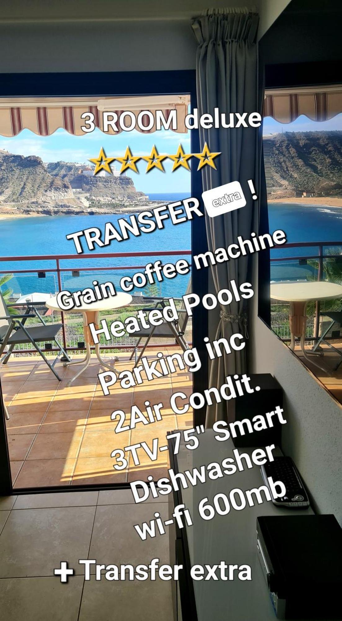 Deluxe 3 Rooms74M2,2Air Condit 2Tv Seaview On Amadores,2 Heatpools, Parking, 600 Mb,Dishwasher,2Lift,,3 Beaches プラヤ・デル・クーラ エクステリア 写真